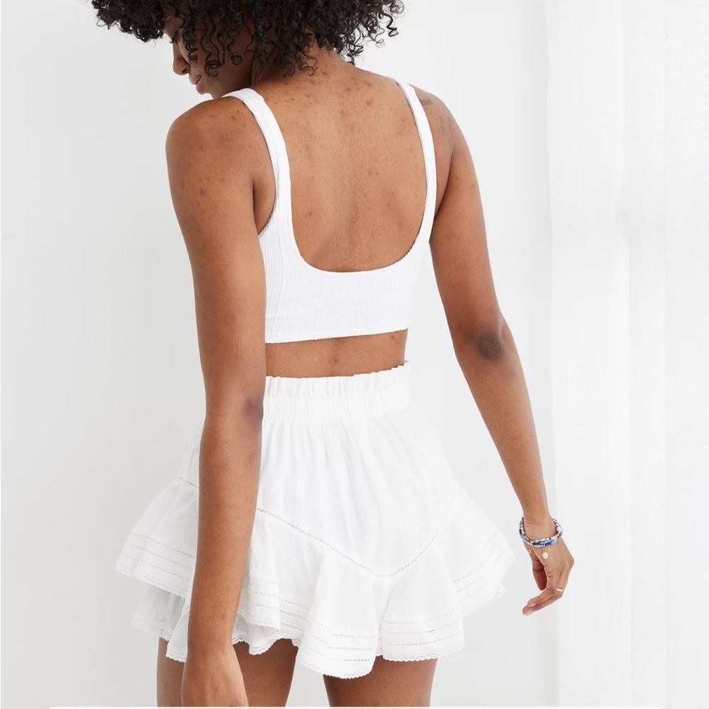 Aerie NWT xxl white ruffle skort tennis skirt - Picture 2 of 5